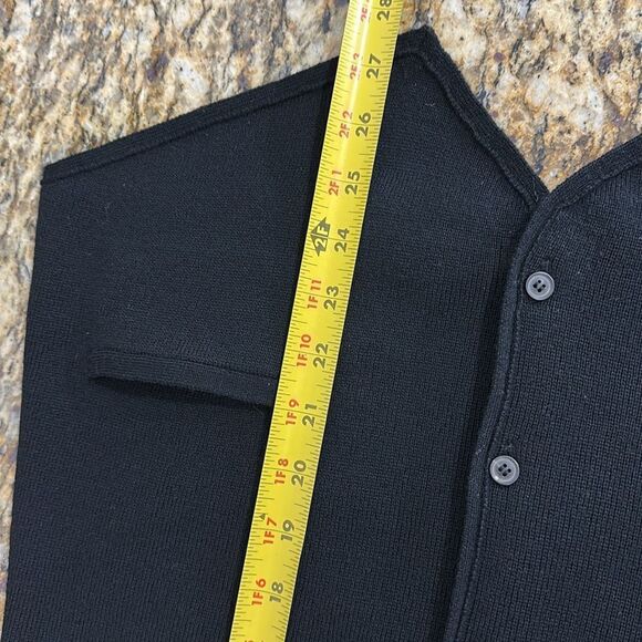 Theory Wool Black Knit V-neck Vest Sweater With Pockets Size L - Picture 10 of 10